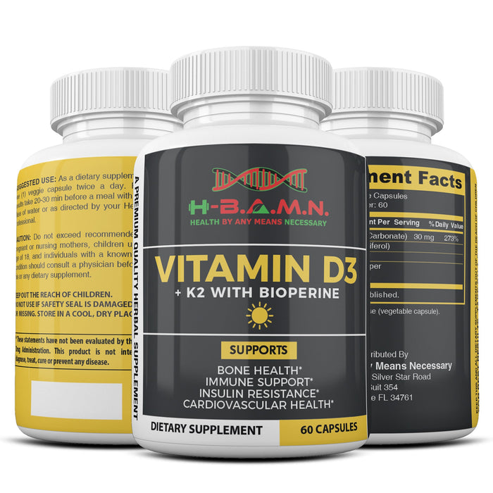 [ Buy Two Get One FREE ] Vitamin-D3 & K2 5,000 IU with Bioperine **4-WEEK WAIT**
